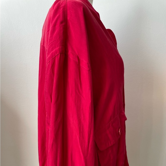 Paul & Shark Yachting Red Silk Bomber Jacket Size L - Picture 9 of 15